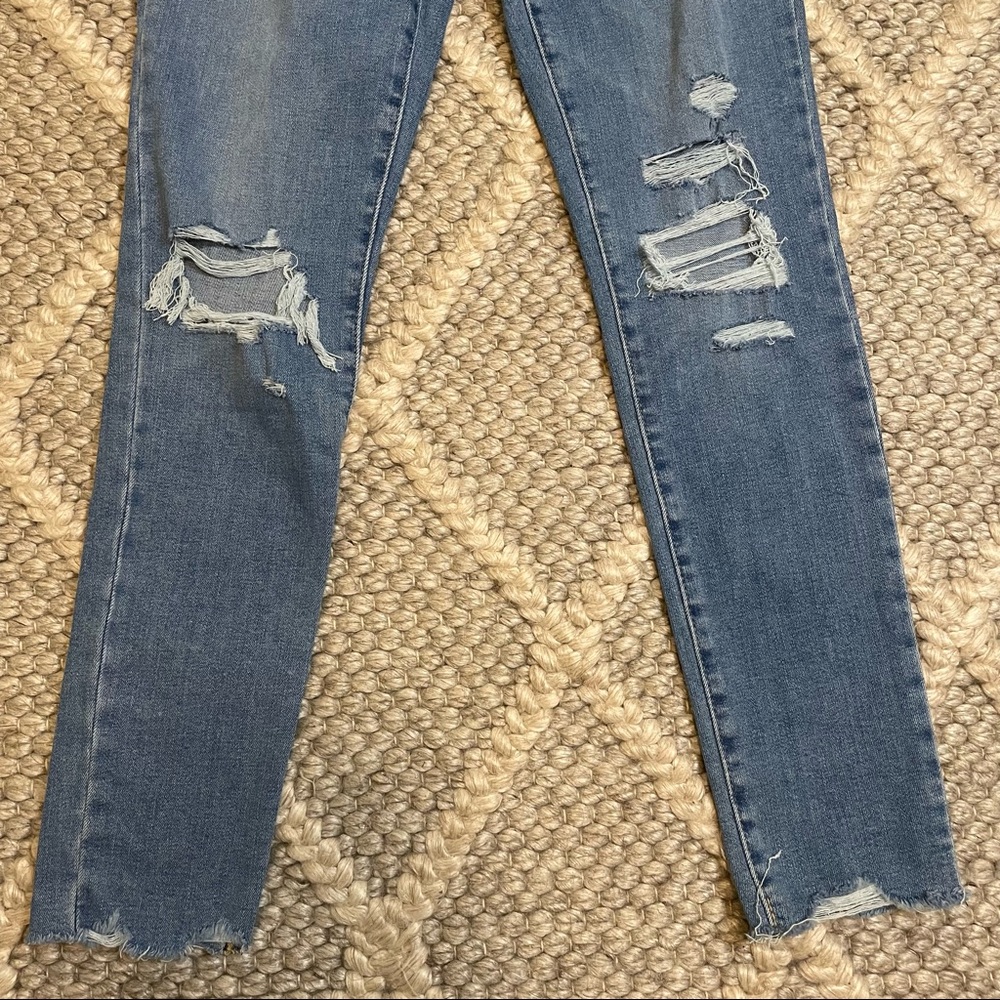 NWT! LEVI STRAUSS 721 High Rise Ripped Raw Hem Skinny Jeans - Size 27 - Picture 8 of 16